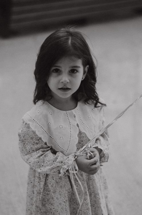 Child wearing a special occasion dress